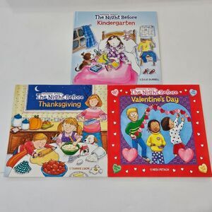 Night Before Valintine's, Thanksgiving, Kindergarten Book Bundle Good Condition